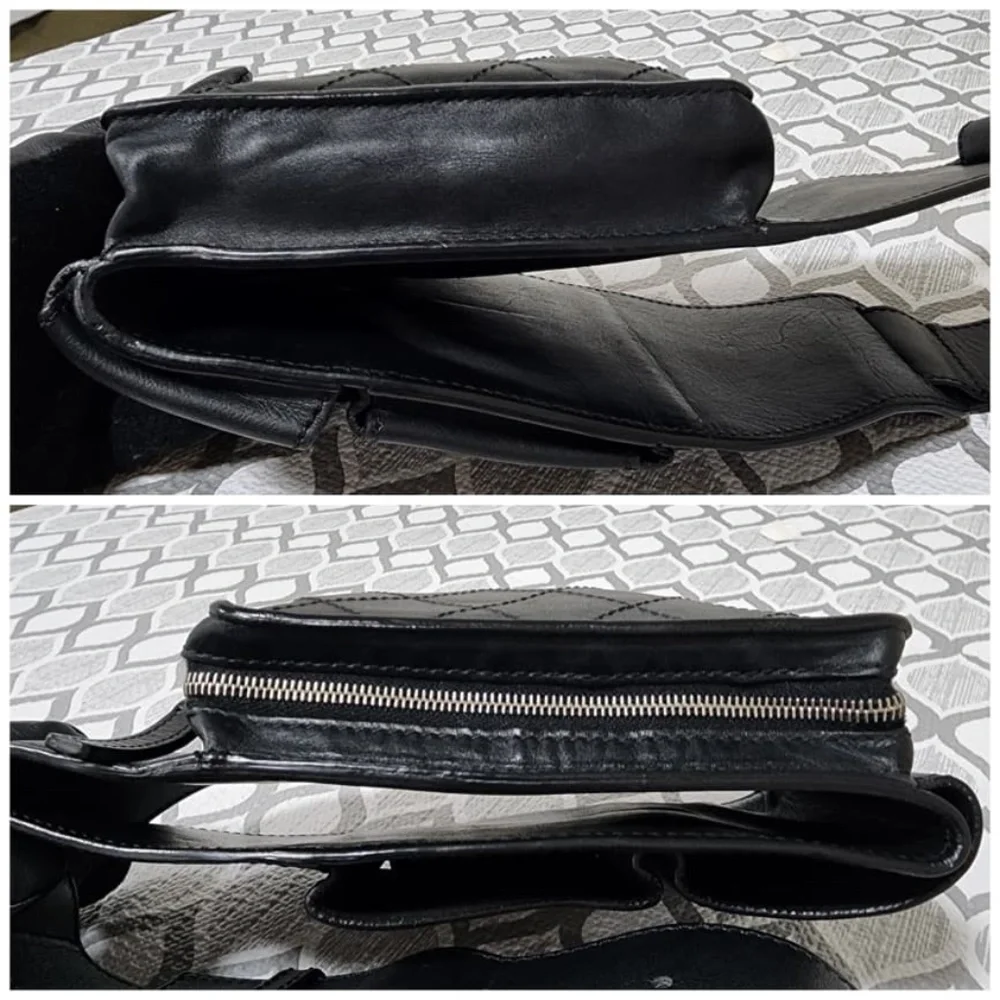 Authentic Chanel 2014 Uniform Quilted Bum/Waist Bag Black
